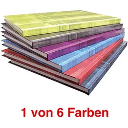 Clairefontaine Notizbuch DIN A4 kariert, farbsortiert Hardcover 192 Seiten