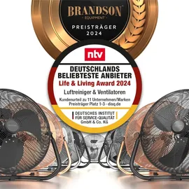 Brandson Windmaschine 160 cm Bodenventilator Kupfer