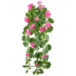 CREATIV green künstliche Pflanze Geranienhänger, ca 80cm, UV-beständig