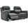 vente-unique Relaxsofa Leder 3-Sitzer - Anthrazit - EVASION