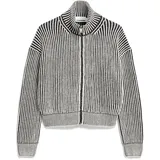 ARMEDANGELS Damen Strickjacke Loose Fit aus Bio-Woll Mix MEDEAA VANISE Loose Fit Black-oatmilk - S