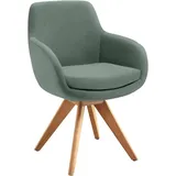 Musterring Esszimmerstuhl Tavia (Set, 2 St), Stativgestell Eiche Bianco, Drehfunktion optional, diverse Farben blau