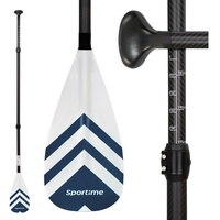 Sportime SUP Carbon Fiberglas Paddel SUP-Paddel, Für Anfänger und fortgeschrittene Stand-Up Paddler blau