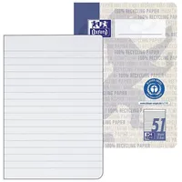Oxford Schulhefte Recycling Lineatur 51 liniert DIN A6 ohne Rand, 32 Blatt, 1 St.