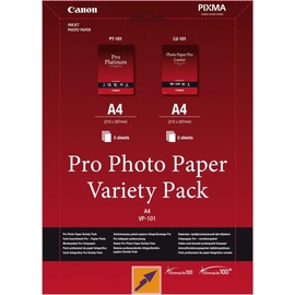 Canon VP-101 Pro Photo Paper Variety Pack Fotopapier weiß, A4, 10 Blatt (6211B020)