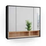 Vicco Spiegelschrank 80 cm anthrazit-eiche