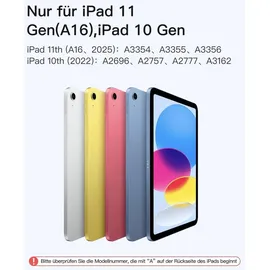 Inateck Magic Keyboard für iPad 10 (10,9 Zoll) und 11 (11 Generation) Schwarz
