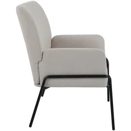 Svita FREIA Loungesessel modern mit Armlehne Cocktailsessel Polsterstuhl Beige