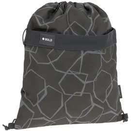 Lässig BOLD Lässig Kinder Turnbeutel Sportbeutel mit Rucksackfunktion/School String Bag Bold Edges grey
