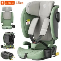 Daliya® Autokindersitz JOYMAX i-Size Auto-Kindersitz, ISOFIX, für Kinder 76-150 cm, 9-36 kg, ab: 1,5 Jahren, bis: 10 Jahre, ab: 76 cm, bis: 150 cm, (3-tlg), ISOFIX, Top Tether, faltbar, verstellbare Kopfstütze und Rückenlehne grün