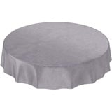 ANRO Tischdecke Wachstuchtischdecke Wachstuch Wachstischdecke Tischdecke Beton Grau Uni Urban Rund 140cm