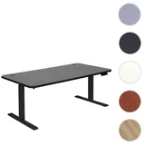 Mendler Schreibtisch HWC-D40, Computertisch, elektrisch höhenverstellbar 160x80cm 53kg MVG ~ schwarz, schwarz