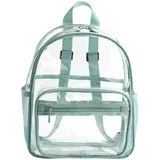 Transparenter Rucksack | Wasserdichter transparenter Rucksack | durchsichtiger Rucksack | PVC transparenter Schulrucksäcke | transparenter Rucksack für Schule, Uni, Sport, Arbeit, Reisen, lichtgrün, - don't recognize