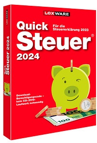 LEXWARE QuickSteuer 2024 (für das Steuerjahr 2023) Software Vollversion (PKC)
