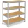 shelfplaza HOME 100x70x30 cm Schwerlastregal in verzinkt mit 4 Böden und 175 kg Traglast pro Boden