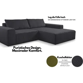 werk2 Eckcouch Polyester L-Form 262 cm Grün