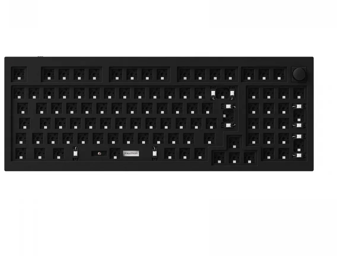 Keychron Q5 QMK 96% ISO Barebone Knob Version RGB Hot-Swap - Schwarz