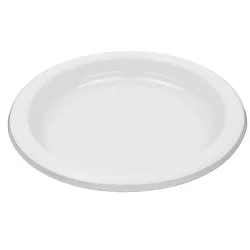 MONOUSO - Wiederverwendbar Plastikteller Wirtschaftlich PS Weiß Ø16,5cm (650 Stück)
