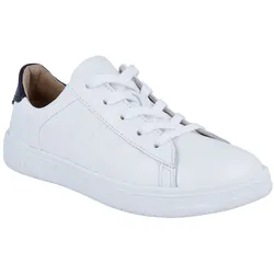 Sneaker RICHTER "1893 WMS: mittel", Kinder, Gr. 39, weiß (weiß, schwarz), Leder, sportlich, Schuhe, Sportschuh, Schnürschuh im cleanen Look
