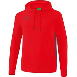 Erima Essential Team Kapuzensweat Herren Rot/Slate Grey 3XL