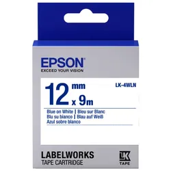 Epson Schriftband LK-4WLN blau auf weiß 12mm x 9m