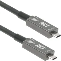 Act USB C Active Optical Cable 10m kompatibel mit USB 3.2 Gen2 Schwarz/Grau