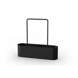 Zack Flaschenträger, Schwarz, Metall, 38.5x35.5x9.5 cm, Küchenzubehör, Flaschenträger
