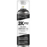 2K PRO 2K Spraydose 400ml - 2 Komponenten Sprühlack, Schnelltrocknender Spritzlack, UV-Beständig, Stoss- und Kratzfest | RAL9005 - Tiefschwarz Glanz