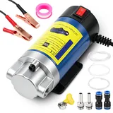 IRONDELIC 12V 100W Ölabsaugpumpe, Tragbare Elektrische Ölwechselpumpe Ausgestattet mit 3 Rohren, Motoröl-Wechsel Umfüllpumpe, Ölpumpe für Autos, MotorräDer, Boote, Wohnmobile