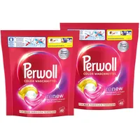 Perwoll Color All-in-1 Caps 2x 40 WL (80WL) Colorwaschmittel (Spar Pack, [80-St. Kapseln mit Dreifach-Renew-Technologie)