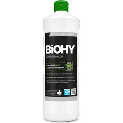 BiOHY Scheuermilch, Scheuermittel, Reiniger für Küche und Bad, Reinigungsmilch 1 x 1 Liter Flasche