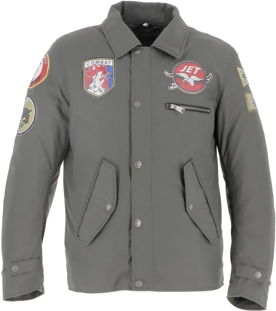 Helstons Terry wasserdichte Motorrad Textiljacke, grün-braun, Größe S für Männer