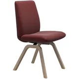 Polsterstuhl STRESSLESS "Laurel", rot (cherry paloma, schwarz), B:49cm H:92cm T:59cm, Leder PALOMA: PALOMA ist ein durchgefärbtes Semianilin-Möbelleder mit natürlicher Narbung., Stühle, Polsterstuhl, Low Back, Größe L, mit schräggestellten Beinen in Schwarz