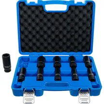 BGS Kraft-Steckschlüssel-Einsatz-Satz Sechskant, tief Antrieb Innenvierkant 12,5 mm SW 10 - 24 mm 10-tlg.