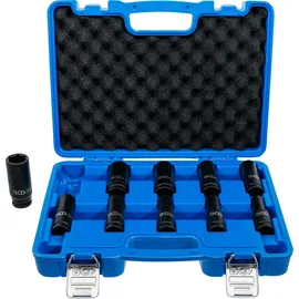 BGS Kraft-Steckschlüssel-Einsatz-Satz Sechskant, tief Antrieb Innenvierkant 12,5 mm SW 10 - 24 mm 10-tlg.