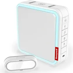 Honeywell - DC917SL- Funk-Gong mit Repeater, individual. MP3-Melodieauswahl und Klingelt. – weiß