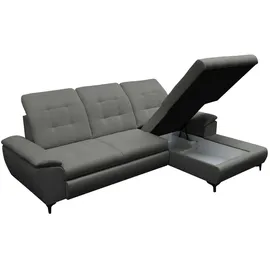 Mirjan24 Ecksofa Dunkelgrau, 5-Sitzer, L-Form,L-Form, 260x182 cm, Wohnzimmer, Sofas & Couches, Wohnlandschaften, Ecksofas