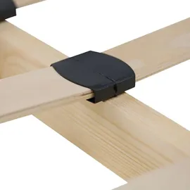 Homestyle4u Komfortbett 120x200 mit Lattenrost Bett Senioren Seniorenbett Massiv extra hoch 3119 - Naturbelassen