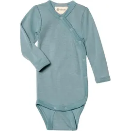 Engel - Kid's Wickelbody L/S - Merinounterwäsche Gr 74/80 türkis