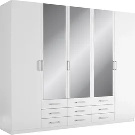 Priess Kleiderschrank PRIESS "Amsterdam", weiß, B:230cm H:193cm T:56cm, Holzwerkstoff, Schränke, Kleiderschrank, mit oder ohne LED-Beleuchtung