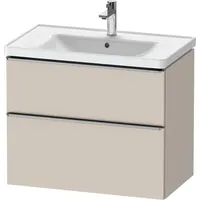 Duravit „D-Neo“ Waschtischunterbau wandhängend mit Möbelgriff Edelstahl gebürstet ×
