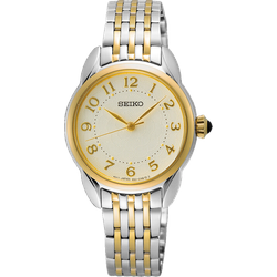 Seiko Conceptual Series Quarz SUR562P1 - weiß,PVD Beschichtung bicolor - 28,7mm