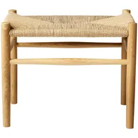 FDB Møbler J83 Hocker, eiche natur / naturgeflecht