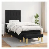 vidaXL Boxspringbett 100 x 200 cm Schwarz