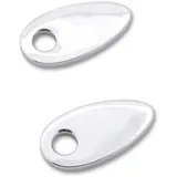 Highsider Montageplatten Indy Spacer Alu für Motorrad Silber/Chrom