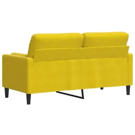 vidaXL 2-Sitzer-Sofa mit Zierkissen Gelb 140 cm Samt
