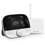 SALCAR WiFi Smart Thermostat Heizkörper für Gas Boiler Raumthermostat T9W RF Heizkörperthermostat mit Empfänger Tuya Programmierbar Wandthermostat Kompatibel mit Amazon Alexa & Google Home