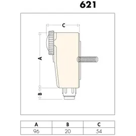 CALEFFI Anlegethermostat 621000 20 - 90° C