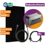 Anker Solaranlage 880W Balkonkraftwerk Bifazial Anker SOLIX Solarbank E1600 PRO 0% MwSt