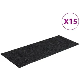 vidaXL Selbstklebende Treppenmatten 15 Stk. Rechteckig 60x25 cm Grau